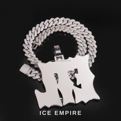 Iced Out 925 Silver Pendant