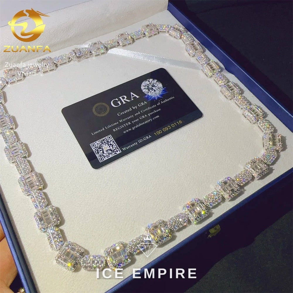 Iced Out Rose Gold Plated Moissanite Cuban Chain