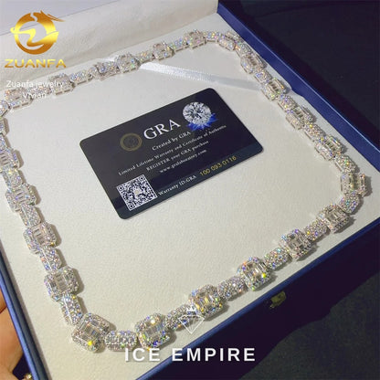 Iced Out Rose Gold Plated Moissanite Cuban Chain