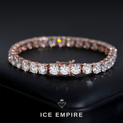 Iced Out 10K Gold Moissanite Tennis Chain