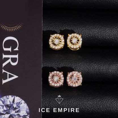 Iced Out 925 Silver Moissanite Earrings
