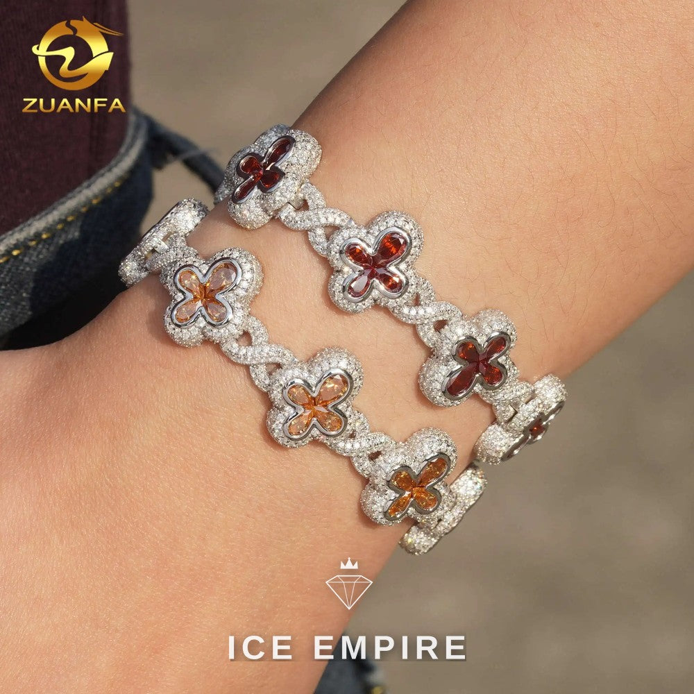 Iced Out 925 Silver Moissanite Cuban Chain