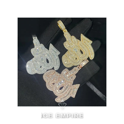 Iced Out 925 Silver Moissanite Pendant