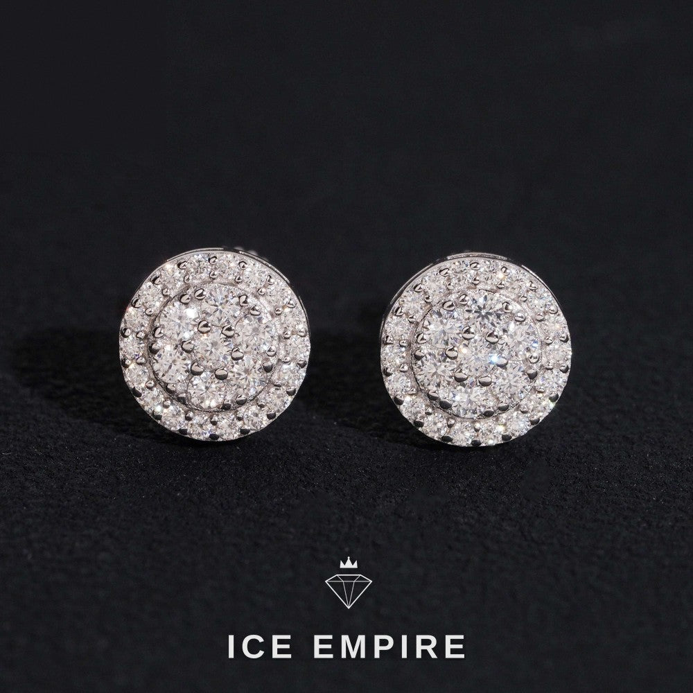 Iced Out 925 Silver Moissanite Earrings