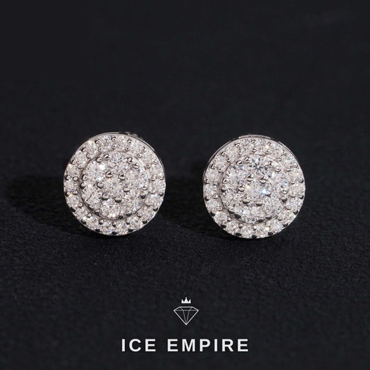 Iced Out 925 Silver Moissanite Earrings