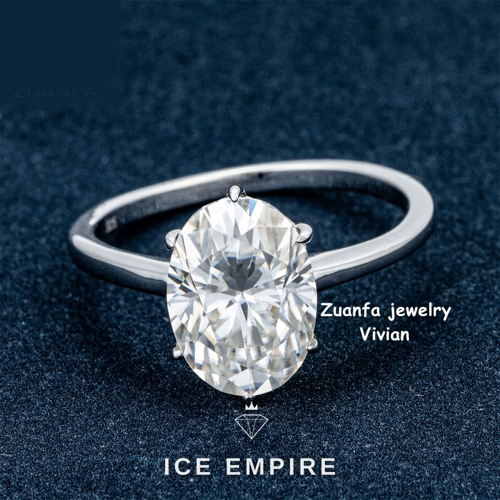Iced Out 925 Silver Moissanite Ring