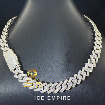 Iced Out Rose Gold Plated Moissanite Cuban Chain