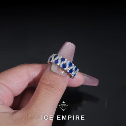Iced Out 925 Silver Moissanite Engagement Ring