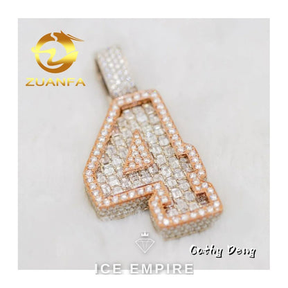 Iced Out Rose Gold Plated Moissanite Tennis Chain