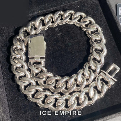 Iced Out Rose Gold Plated Moissanite Cuban Chain