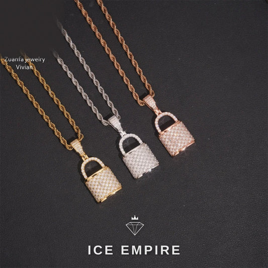 Iced Out 925 Silver Moissanite Pendant