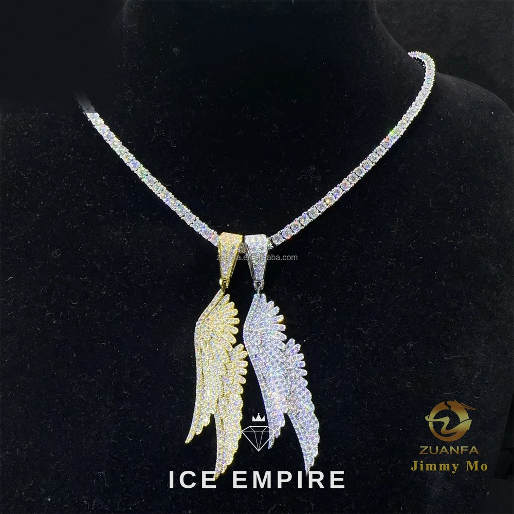 Iced Out Cross 925 Silver Pendant