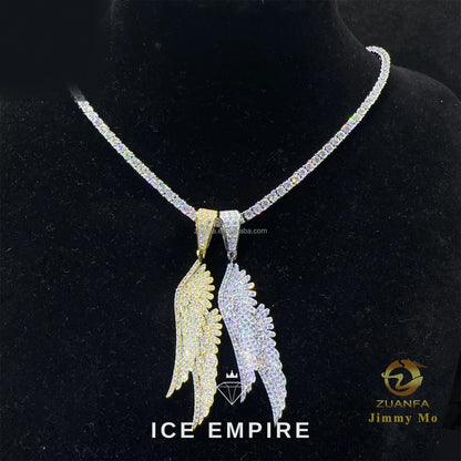 Iced Out Cross 925 Silver Pendant