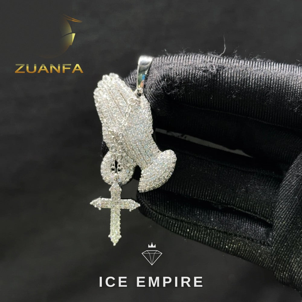 Iced Out 925 Silver Pendant