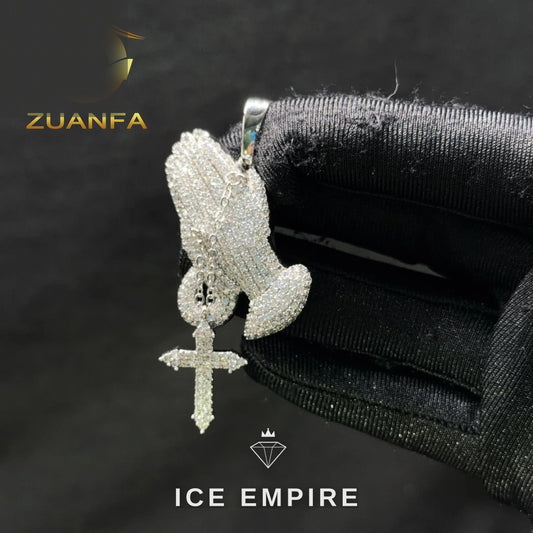 Iced Out 925 Silver Pendant