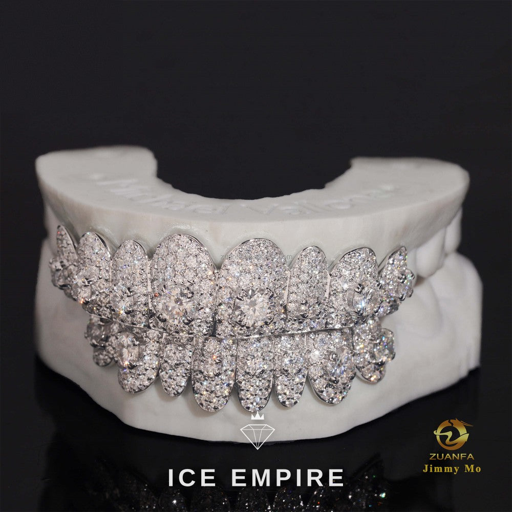 Iced Out Gold Plated Moissanite Grillz