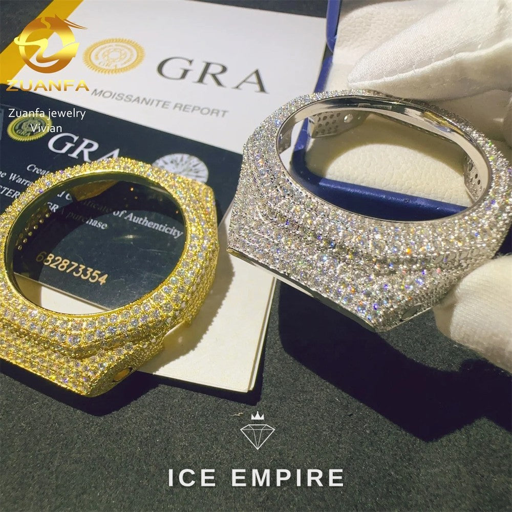 Iced Out 925 Silver Moissanite Watch