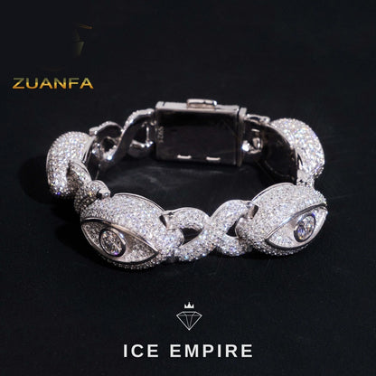 Iced Out Rose Gold Plated Moissanite Cuban Chain