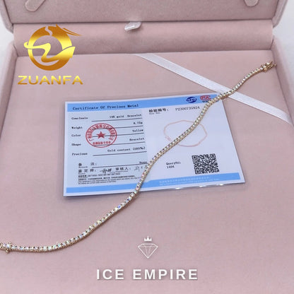 Iced Out Rose Gold Plated Moissanite Cuban Chain