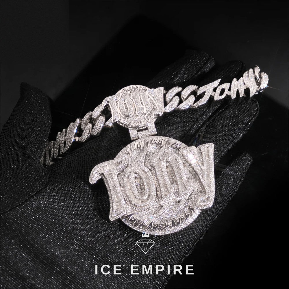 Iced Out Rose Gold Plated Pendant