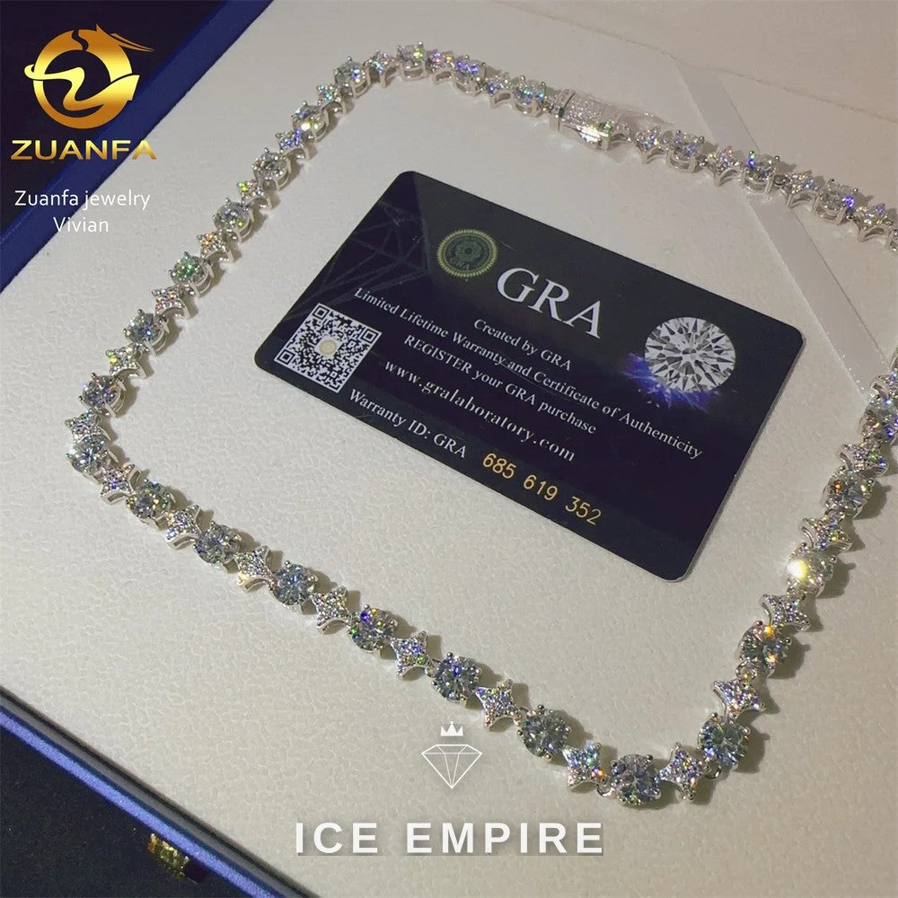 Iced Out Rose Gold Plated Moissanite Cuban Chain