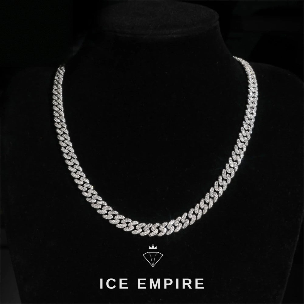 Iced Out Rose Gold Plated Moissanite Cuban Chain