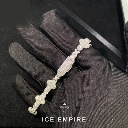Iced Out Cross 925 Silver Moissanite Cuban Chain