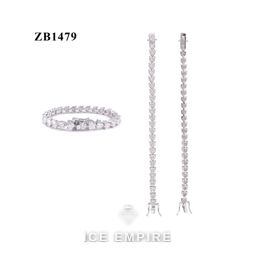 Iced Out 925 Silver Moissanite Tennis Bracelet