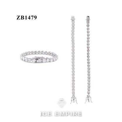Iced Out 925 Silver Moissanite Tennis Bracelet