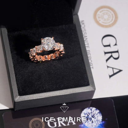 Iced Out 925 Silver Moissanite Ring