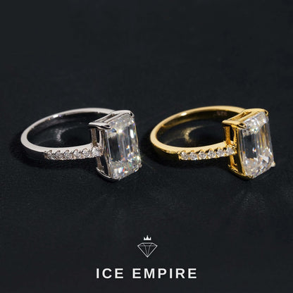 Iced Out 925 Silver Moissanite Wedding Band