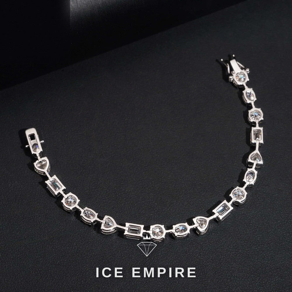 Iced Out Heart Rose Gold Plated Moissanite Cuban Chain