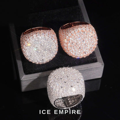 Iced Out 925 Silver Moissanite Ring
