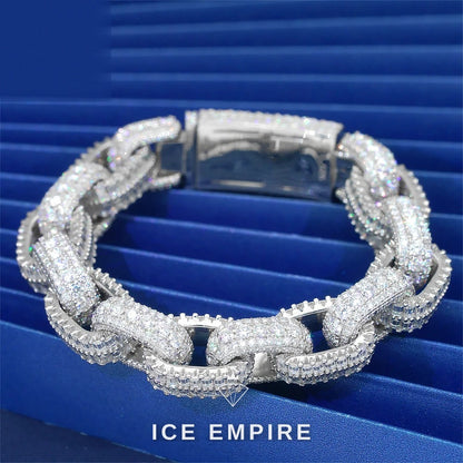Iced Out Gold Plated Moissanite Cuban Chain