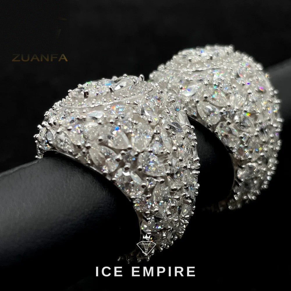 Iced Out Gold Plated Moissanite Ring