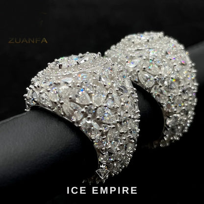 Iced Out Gold Plated Moissanite Ring