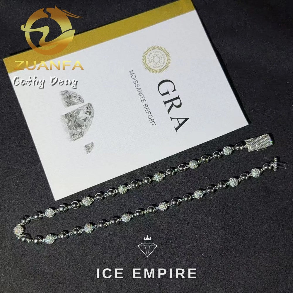 Iced Out Rose Gold Plated Moissanite Cuban Chain
