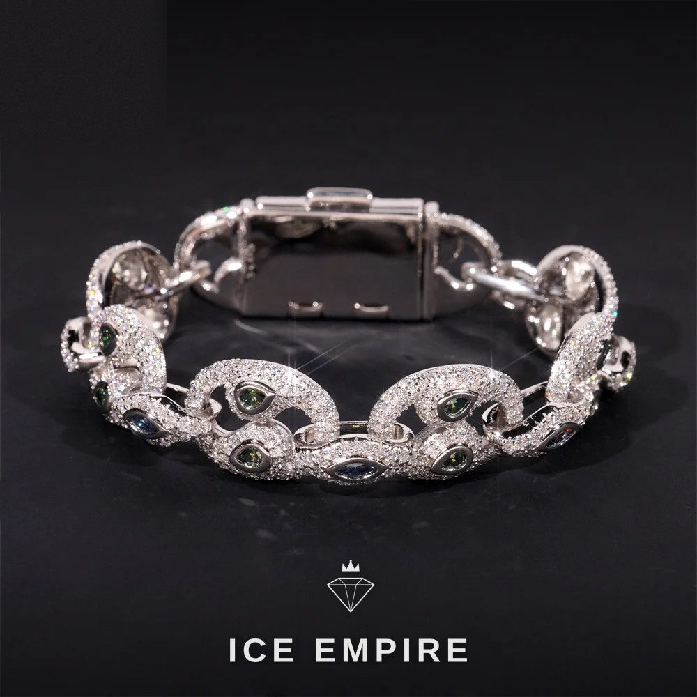 Iced Out Rose Gold Plated Moissanite Bracelet