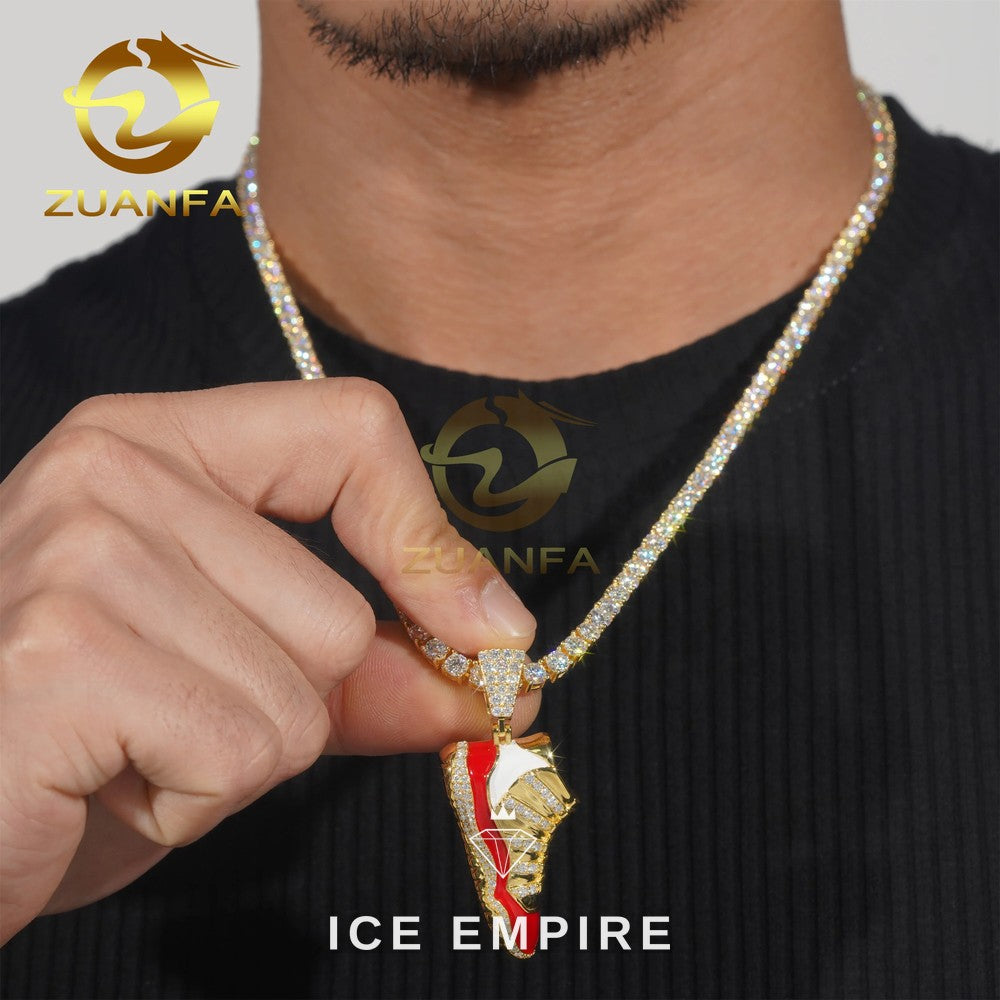 Iced Out Gold Plated Moissanite Pendant