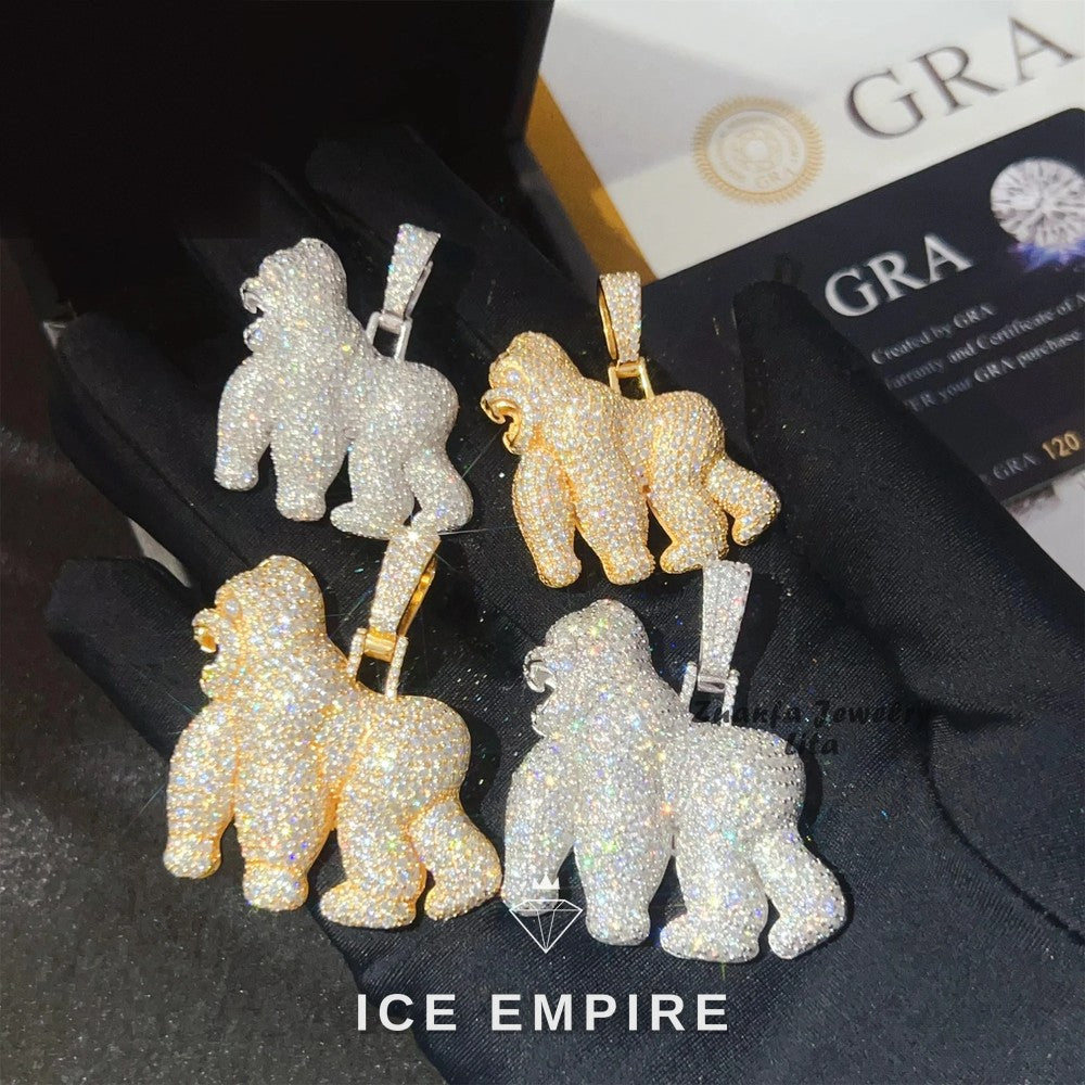 Iced Out 925 Silver Moissanite Pendant