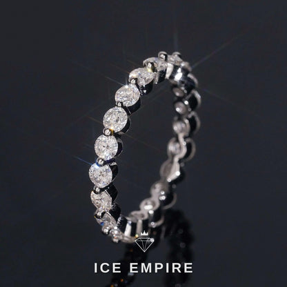 Iced Out 925 Silver Moissanite Ring