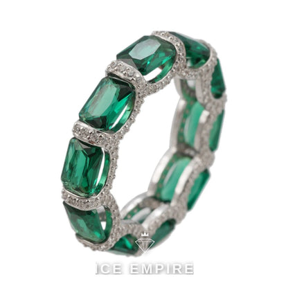 Iced Out 925 Silver Lab Grown Diamond Engagement Ring