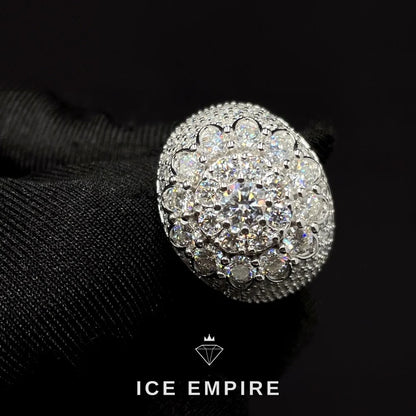Iced Out Rose Gold Plated Moissanite Ring