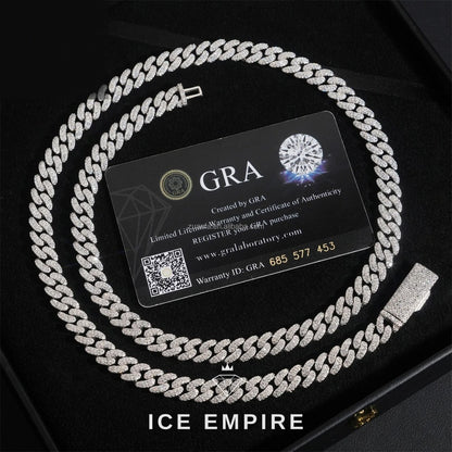 Iced Out Gold Plated Moissanite Cuban Chain