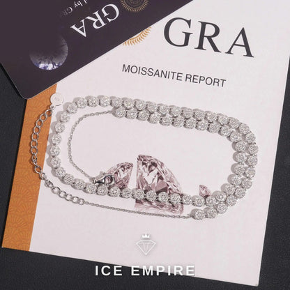 Iced Out Rose Gold Plated Moissanite Cuban Chain