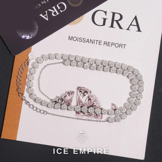 Iced Out Rose Gold Plated Moissanite Cuban Chain