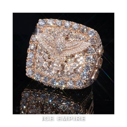 Iced Out Gold Plated Moissanite Ring