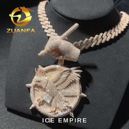 Iced Out Rose Gold Plated Pendant