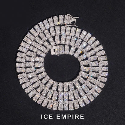 Iced Out Rose Gold Plated Moissanite Cuban Chain