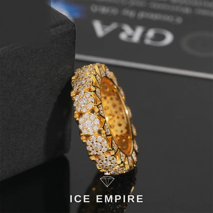 Iced Out Gold Plated Moissanite Ring